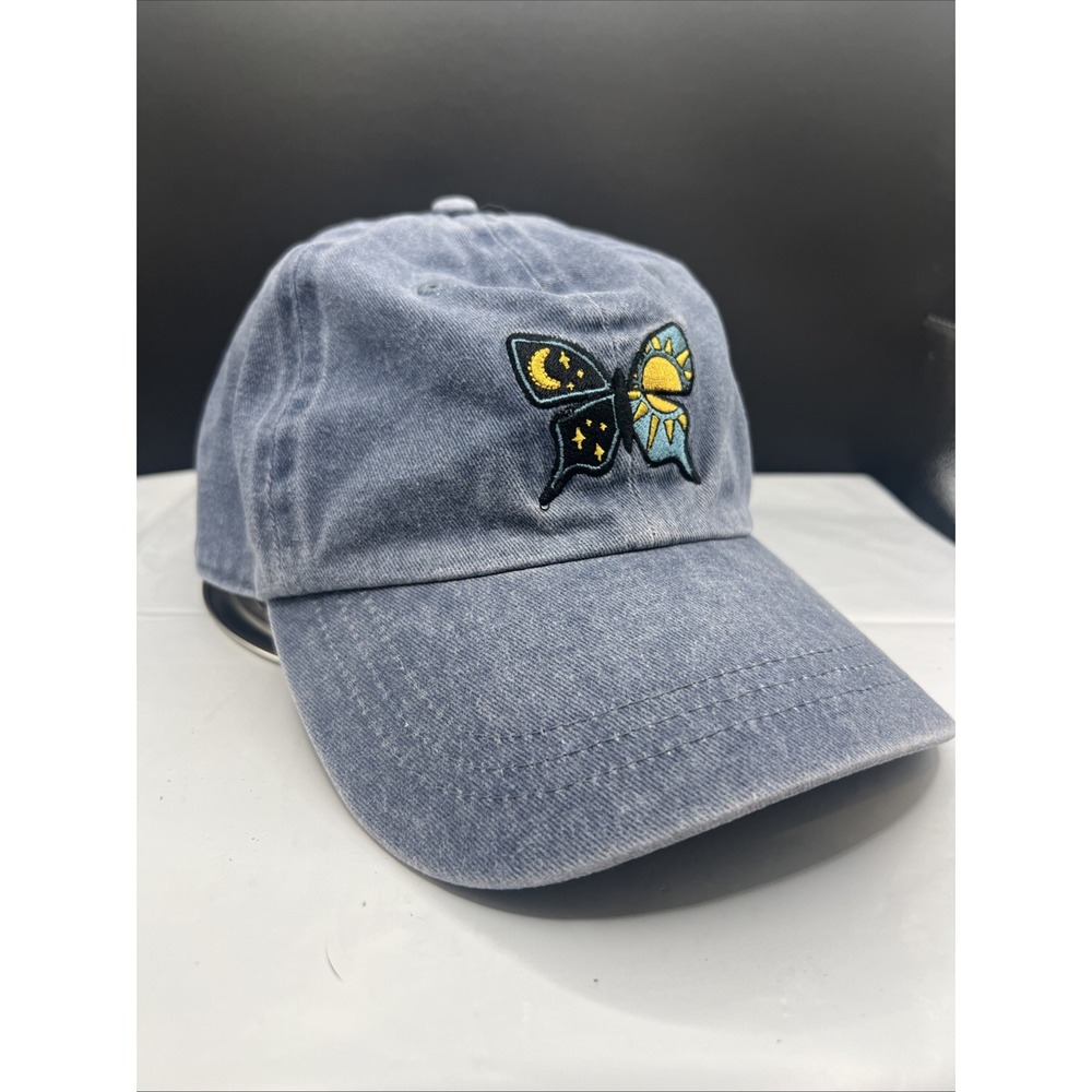 Wild Fable Women's Baseball Cap Hat Butterfly Embroidered Strapback Blue